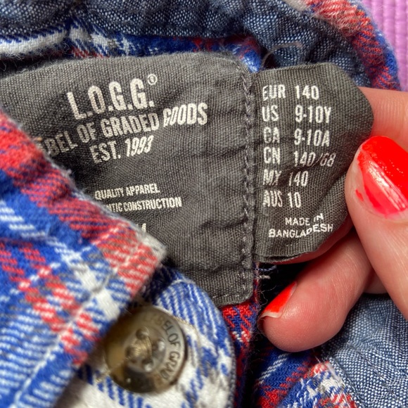 Boys Navy Two Tone Zara Sweater and H & M white plaid buttondown - Picture 9 of 9